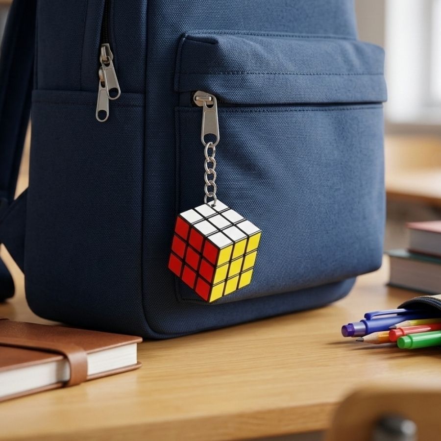 Mini Chaveiro Cubo Mágico Quebra-cabeça Funcional - 2,9x2,9x2,9cm - 1/2/4/6/8/10 Unidades | Para Lembrancinhas e Festa — imagem 2 de 2