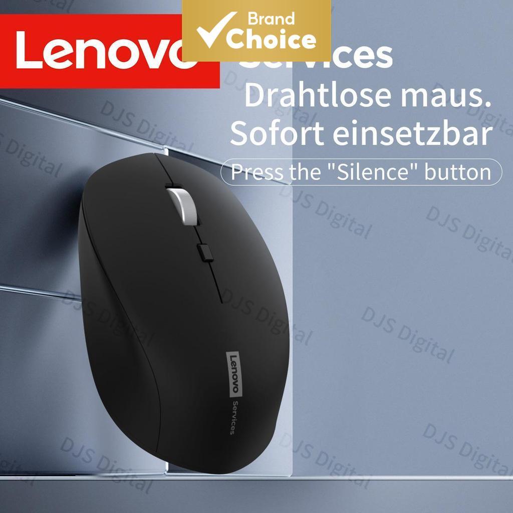 Mouse Sem Fio Lenovo Business Silencioso Ergonômico 2.4G Compatível com Múltiplas Plataformas Design sem Bateria