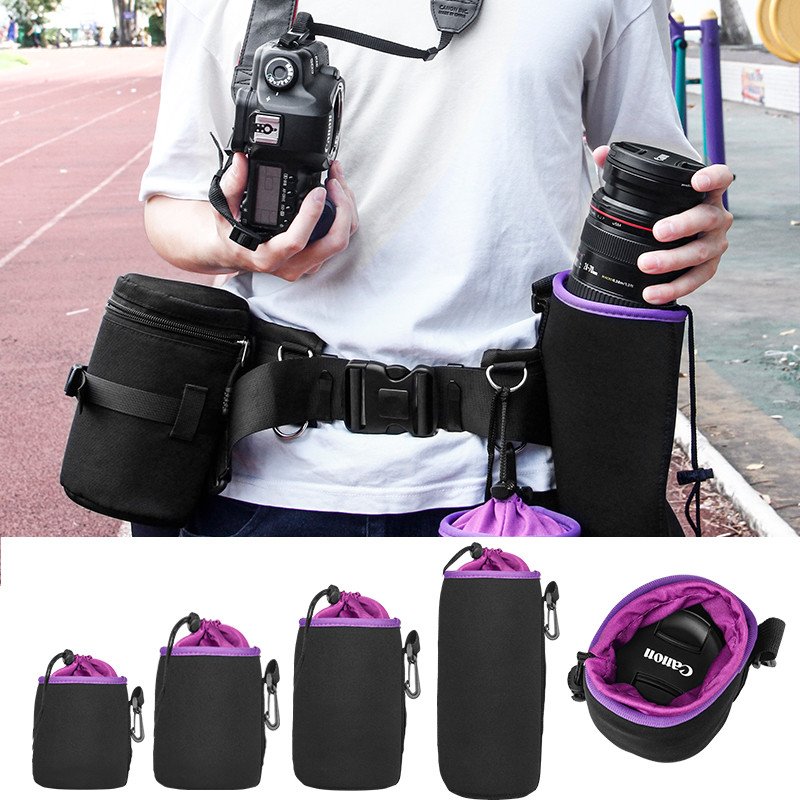 Bolsa para câmera SLR, bolsa para lentes de fotografia profissional, bolsa de armazenamento de lentes telefoto, portátil