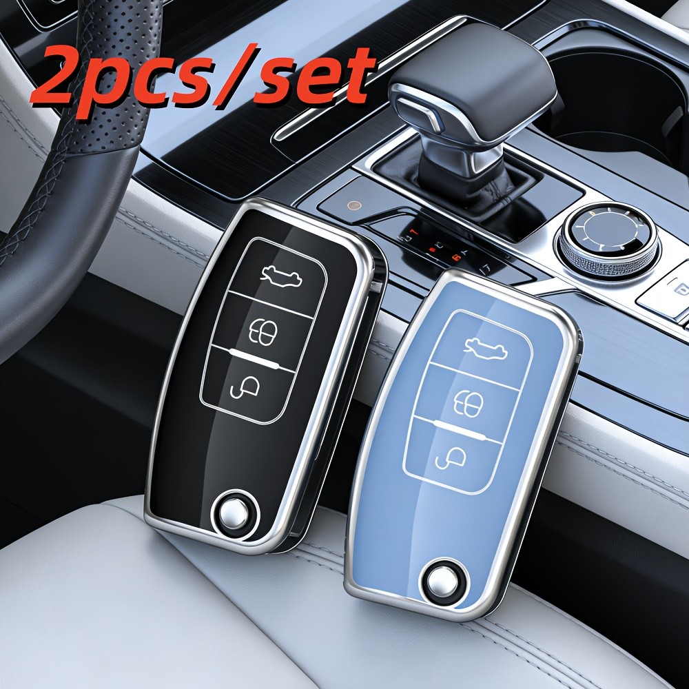 2 Unidades/Conjunto Capas Para Chave De Carro Ford Fiesta Focus 2 Ecosport Kuga Escape C-Max Ka Fob HU101/FO21 3 Botões
