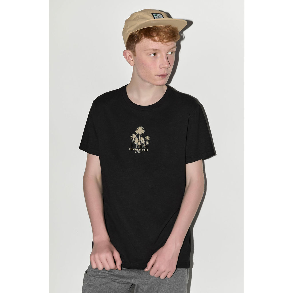 Camiseta Juvenil Menino Summer Trip Beats Preto