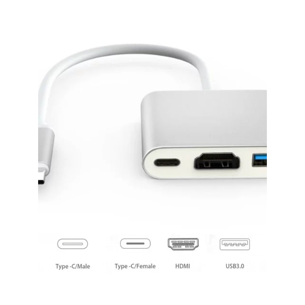 Estação de acoplamento tipo c para conversor HDMI HUB de expansão USB adequado para acessórios de computador Apple MacBo
