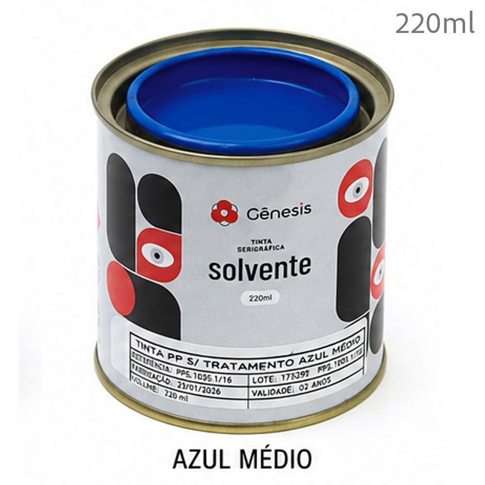 Tinta PP Gênesis Azul Médio  220ml - Para Copo Long Drink