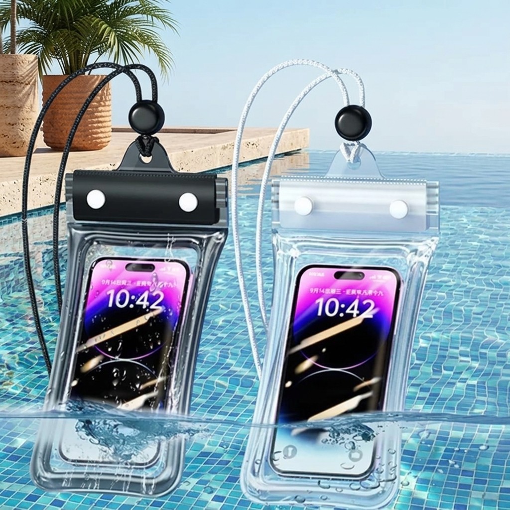 Capa Bolsa Prova d'Água Universal Com Cordão Pescoço Celular Ate 6.3 Polegadas