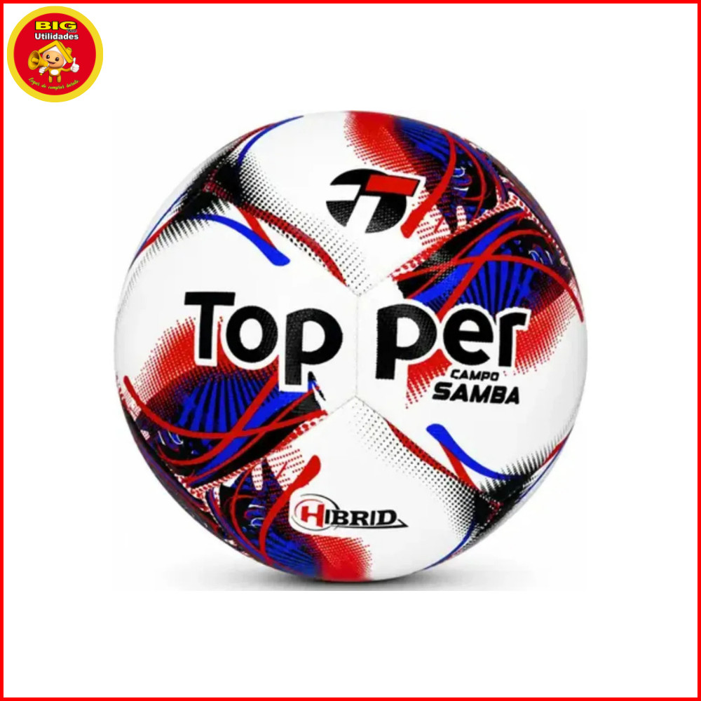 Bola de Futebol Samba Topper Oficial N5 Campo Resistente Hibrid Resistente