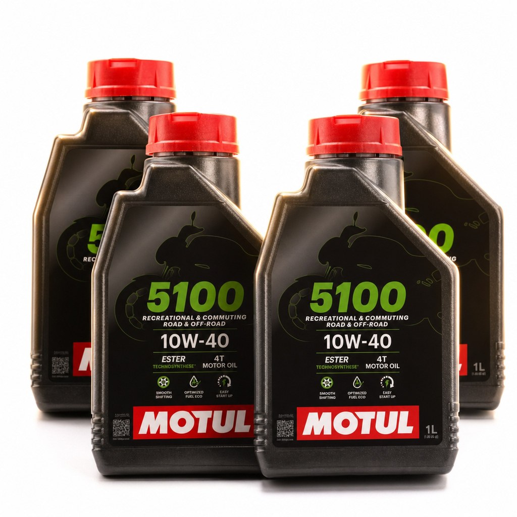 Kit Óleo Motul 5100 4t 10w40 4l Litros Semissintético