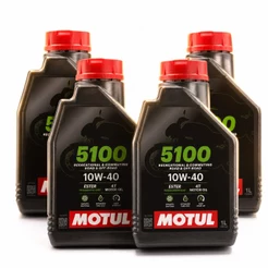 Kit Óleo Motul 5100 4t 10w40 4l Litros Semissintético