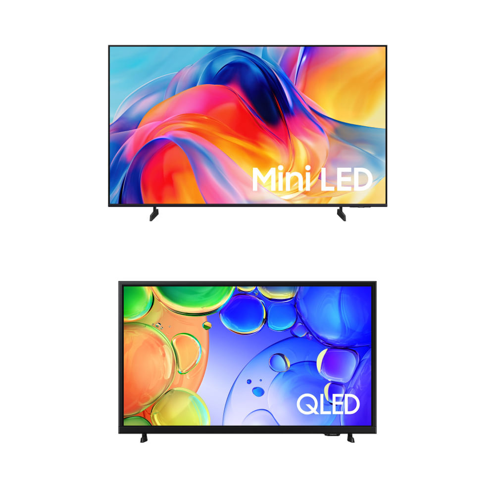 Samsung Smart TV 55" MiniLED 4K M75H  + Samsung Smart TV 43" QLED Full HD Q5F
