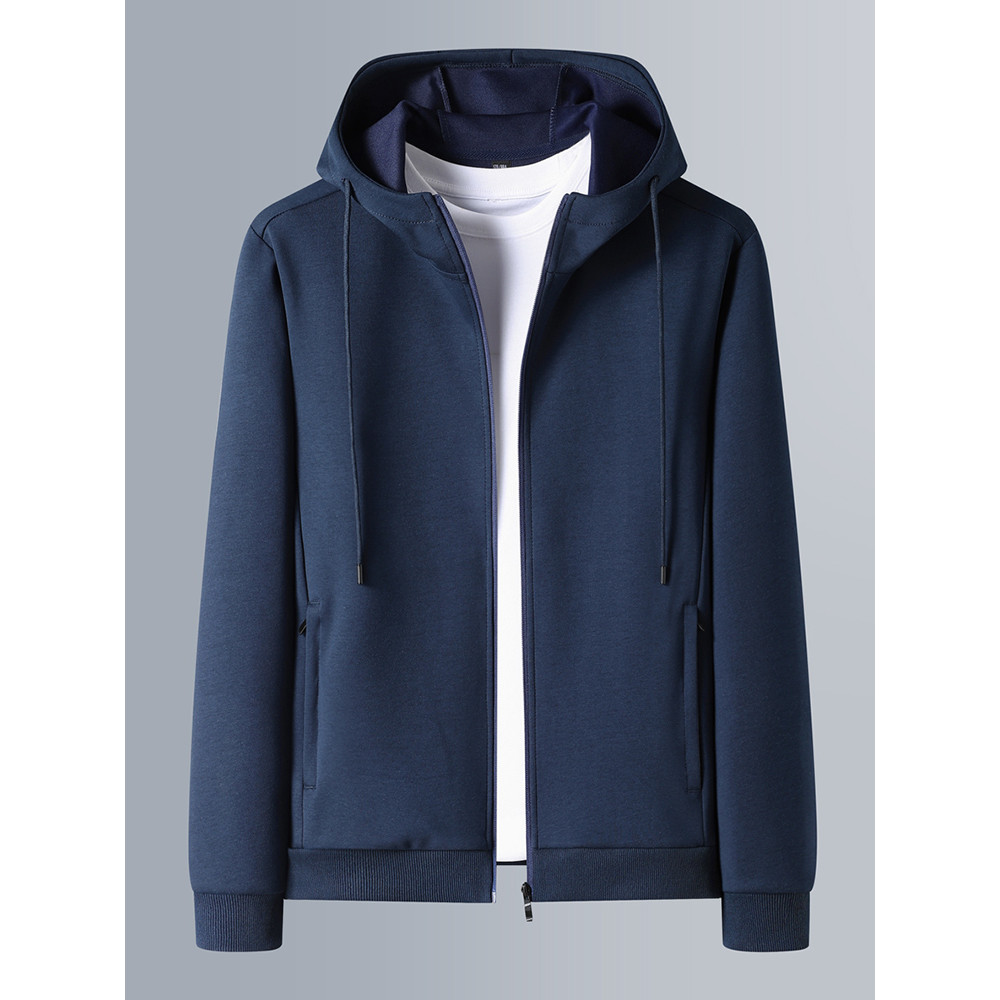 Moletom masculino de algodão primavera outono Cardigan com capuz Casual topo roupas esportivas correndo jaqueta tipo sol