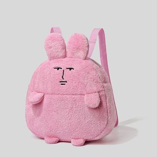 Estoque pronto Coelho rosa engraçado All-Match presente de aniversário novo estilo mochila de pelúcia menina bonito saco