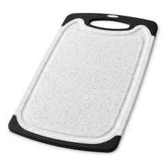 Tábua Corte Branca Cozinha Canaleta Antiderrapante Carne Churrasco Legumes Frutas 33x20cm