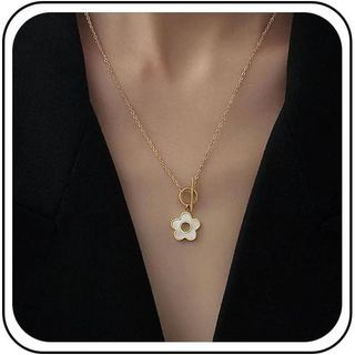 Colar Choker de Flor Margarida Boêmia, Colar com Pingente de Flor Dourada, Colar Vintage com Pingente de Flor, Colar Flo