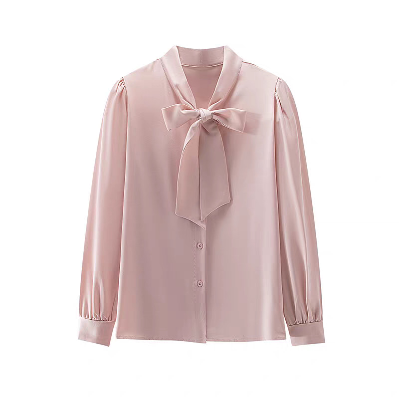 I112 feminino novo estilo elegante All-Match camisa de manga comprida versão coreana diário Commu