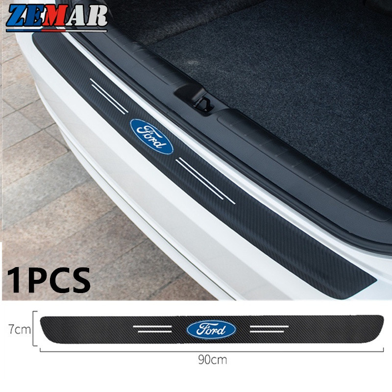 1 Peça/Conjunto Adesivo de Fibra de Carbono para Porta-Malas de Carro Ford Ka Focus mk2 Ranger Nova Fiesta Fusion Ecospo