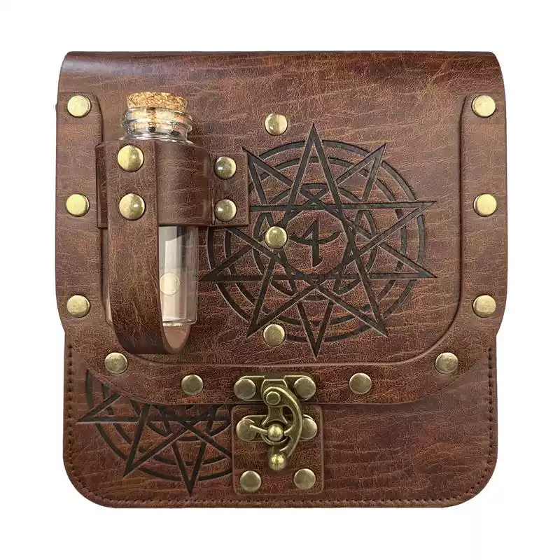 Corrente Medieval dourada pequena garrafa de vidro bolsa de cintura nórdica Viking retrô COSPLAY adereços bolsa para cel