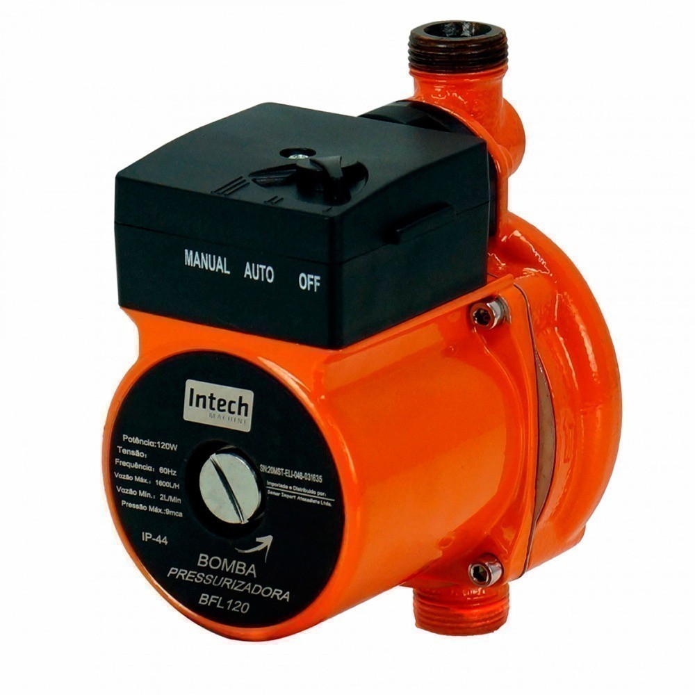 Bomba pressurizadora 120 watts 1600 L/H - BFL120 - Intech Machine