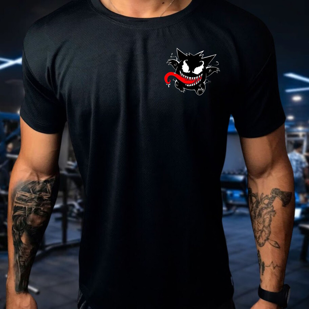 Camiseta Masculina Dry Fit Colmeia com Elastano Treino Academia Corrida Crossfit Leve