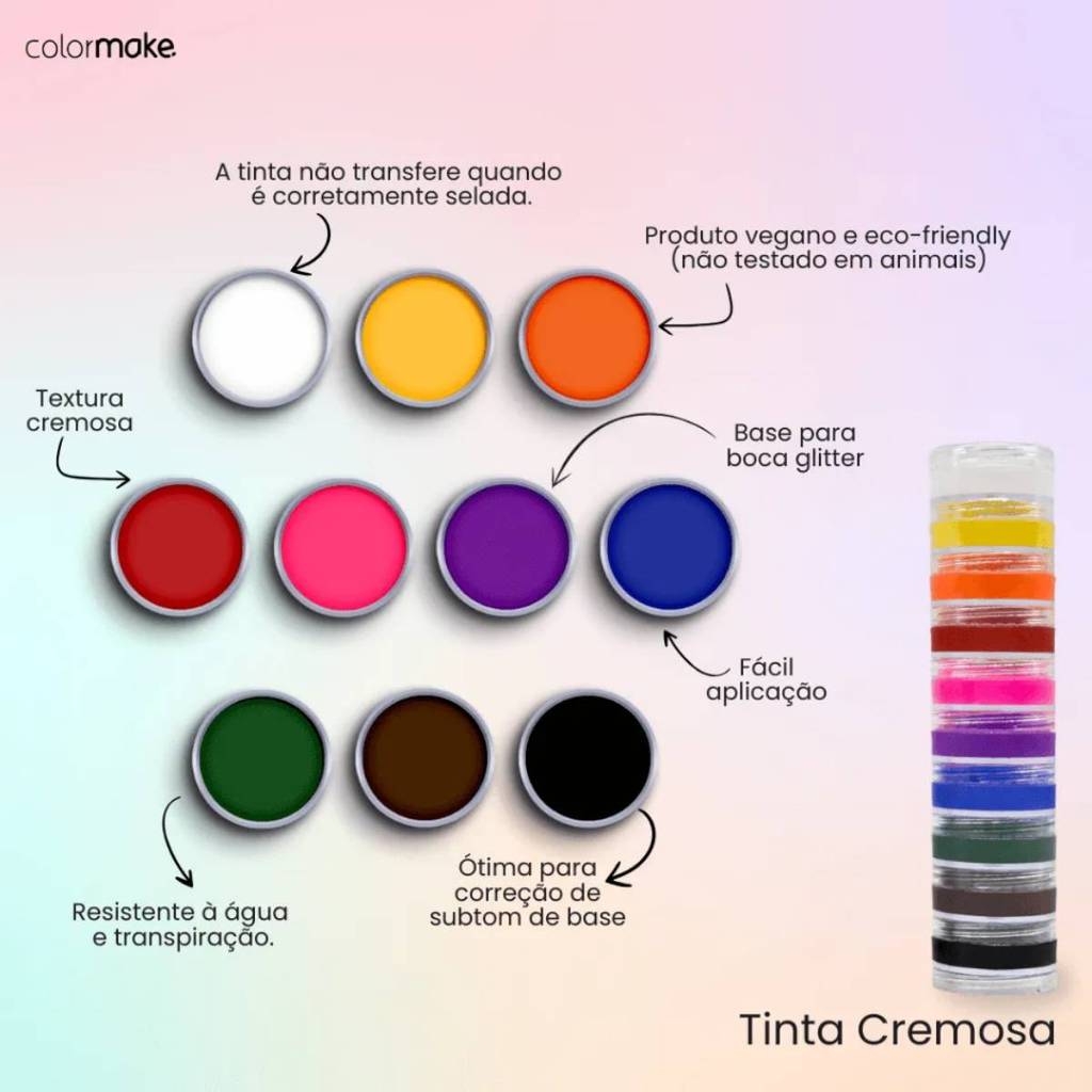 Tinta cremosa facial com 10 cores 0503 Colormake · foto 2