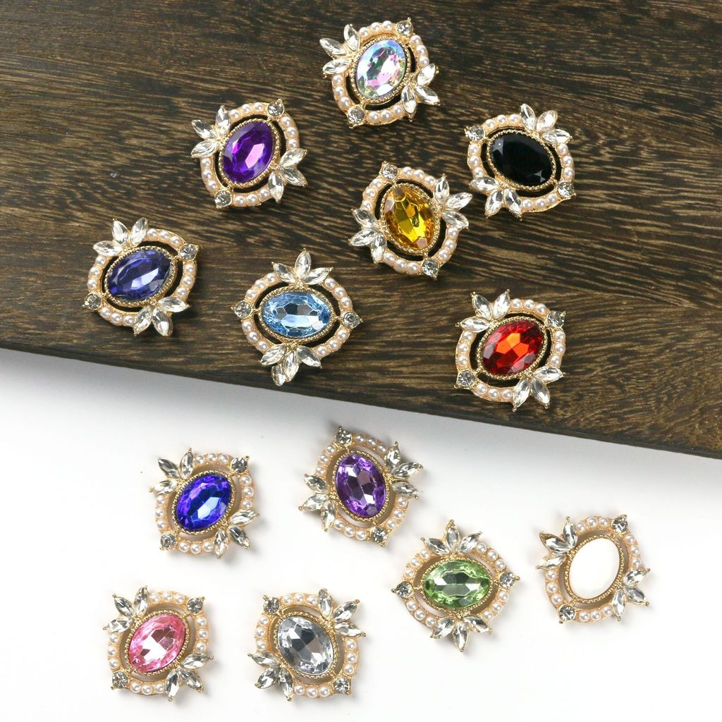 29*29mm strass, pérolas, madrepérola, acessórios de acrílico para bijuterias DIY, vestuário, brincos, enfeites de cabeça