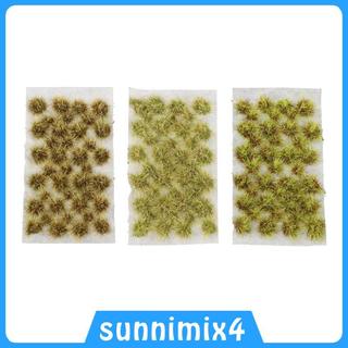 [Sunnimix4] Diorama Modelo De Grama Trem Cenário Tufos Estática 39 Peças Para Miniaturas De Mesa Artesanato De Jardim De