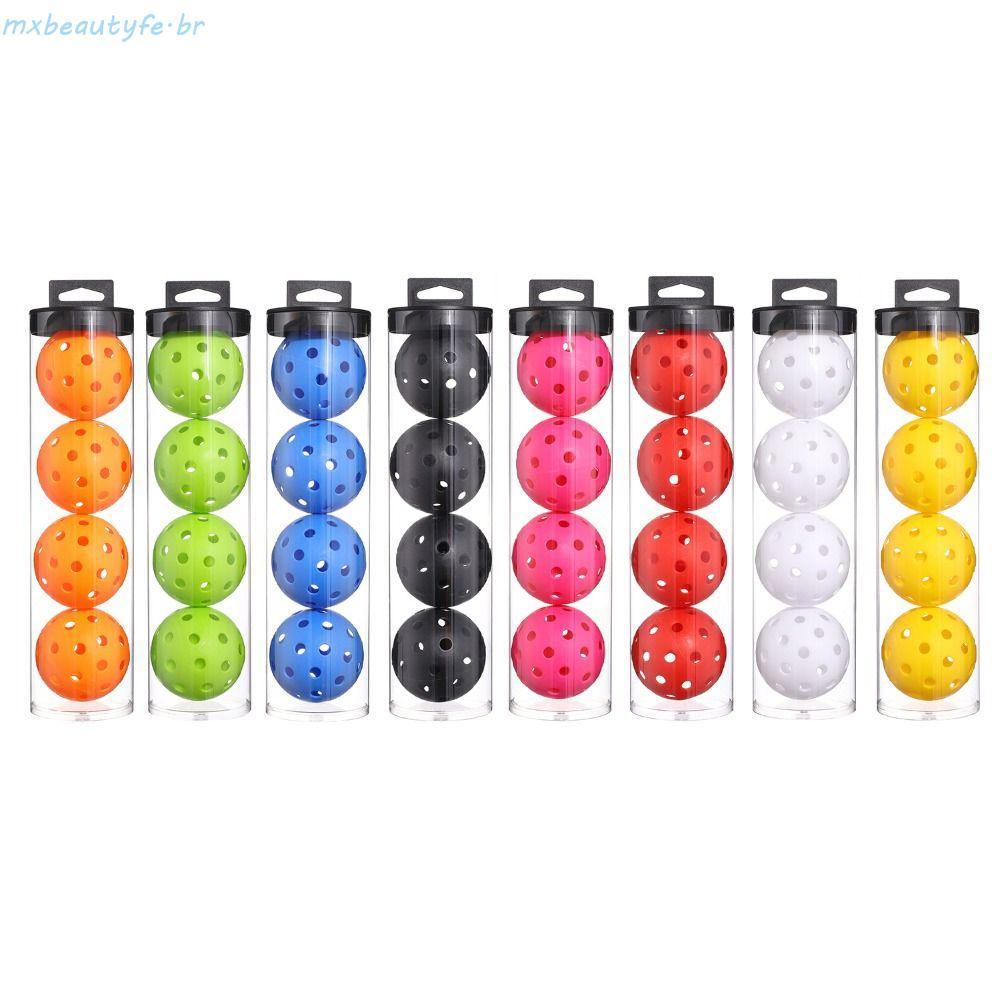 MXBEAUTYFE 40 Furos Pickleball , Prática De Treinamento Cilíndrico Transparente De 74 Mm , Colorido