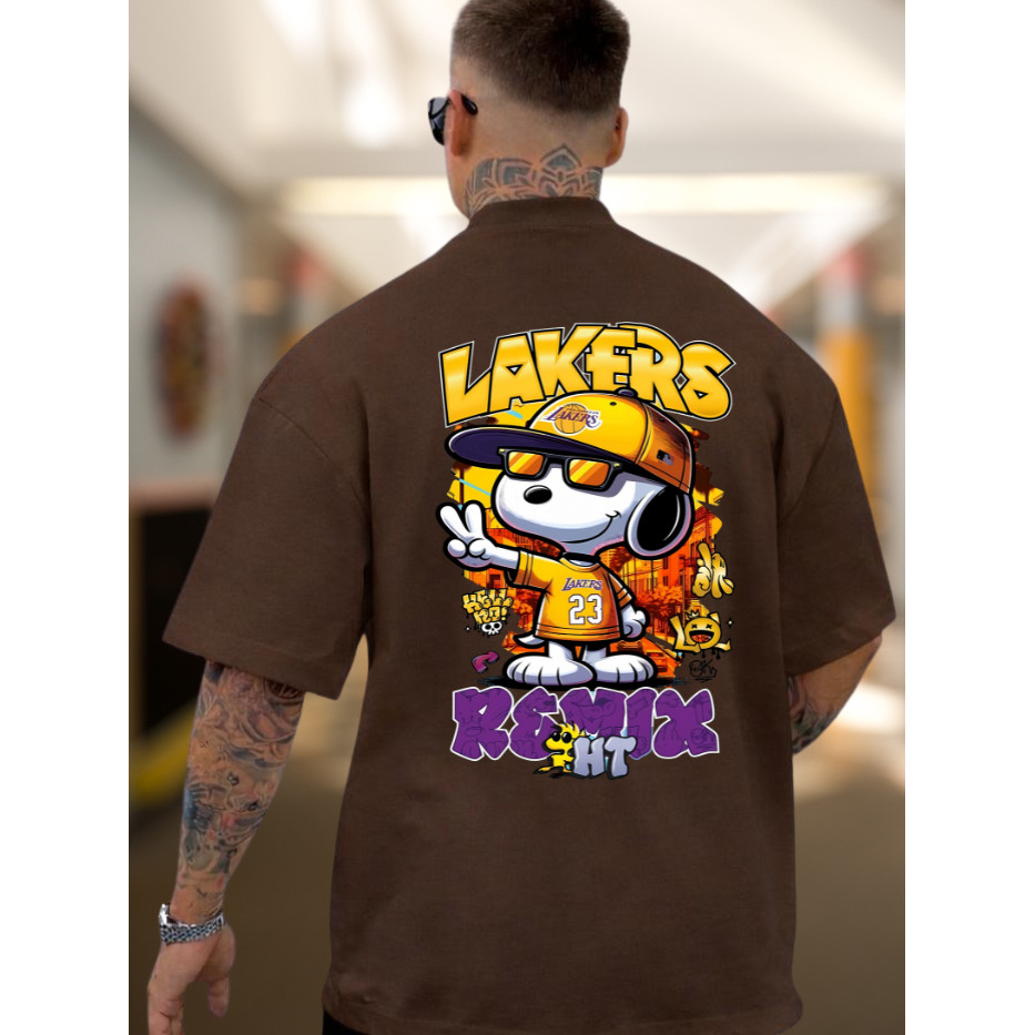Camiseta Oversized Masculino Streetwear Blusa Estampado Moda Maromba T-shirt Basquete