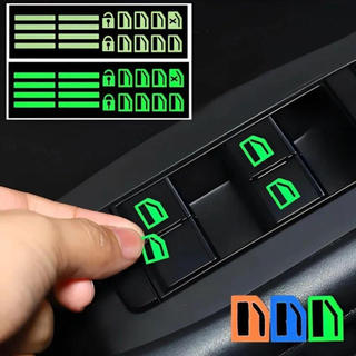 Adesivo luminoso para botões de carro GODNESSFO, interruptor de elevação, acessórios automotivos, adesivos internos R12C