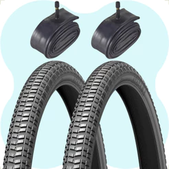 PAR Pneu Levorin Atacama Aro 26 x 1.95 + PAR Camara de ar Shiver bico grosso Bicicleta Bike Mtb Dh