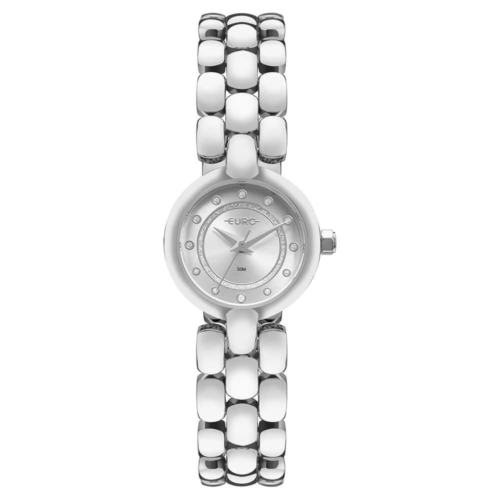 Relógio Euro Feminino Mini Lux Prata - EU2036YWB/4K