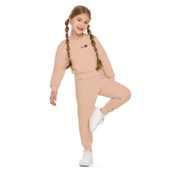 Conjunto Infantil Menina Moletom Colors Elian Bege