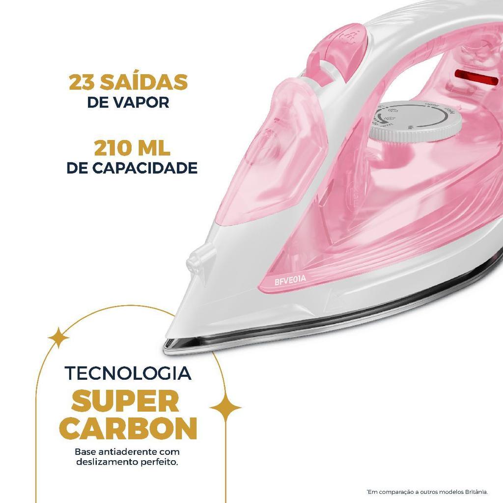 Ferro de Passar a Vapor Britânia Rosa Vapor Extra BFVE01A · foto 2