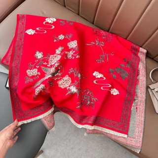 Lenço de caxemira com imitação de sensação de alta qualidade, roupa estrangeira chinesa, xale de uso duplo, babador de x