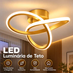 Luminária LED Pendente, Estilo Moderno Minimalista, Luz 3 Cores, Ideal para Corredor, Sala de Estar, Quarto e Cozinha.