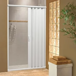 Box para Banheiro 185x175cm em PVC Bcf Branco Branco