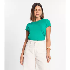 Blusa Feminina Cotton Leve Básica Rovitex Verde