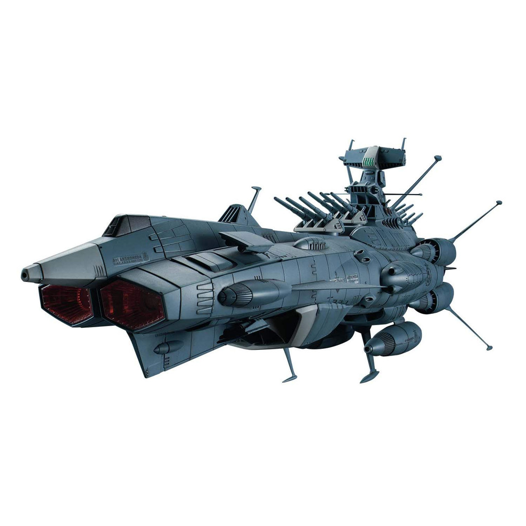 Nave de guerra espacial Yamato 2202 Federação da Terra Classe Andromeda DX modelo plástico 1/1000 pintado