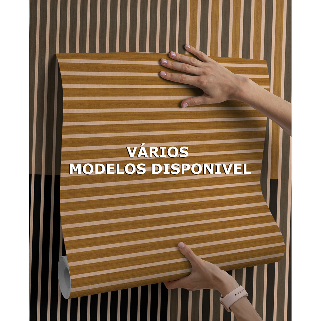 Papel de Parede 1 Até 6 metros Ripado Adesivo 3D Autocolante Decoração Sala Quarto Consultório em Oferta na Shopee