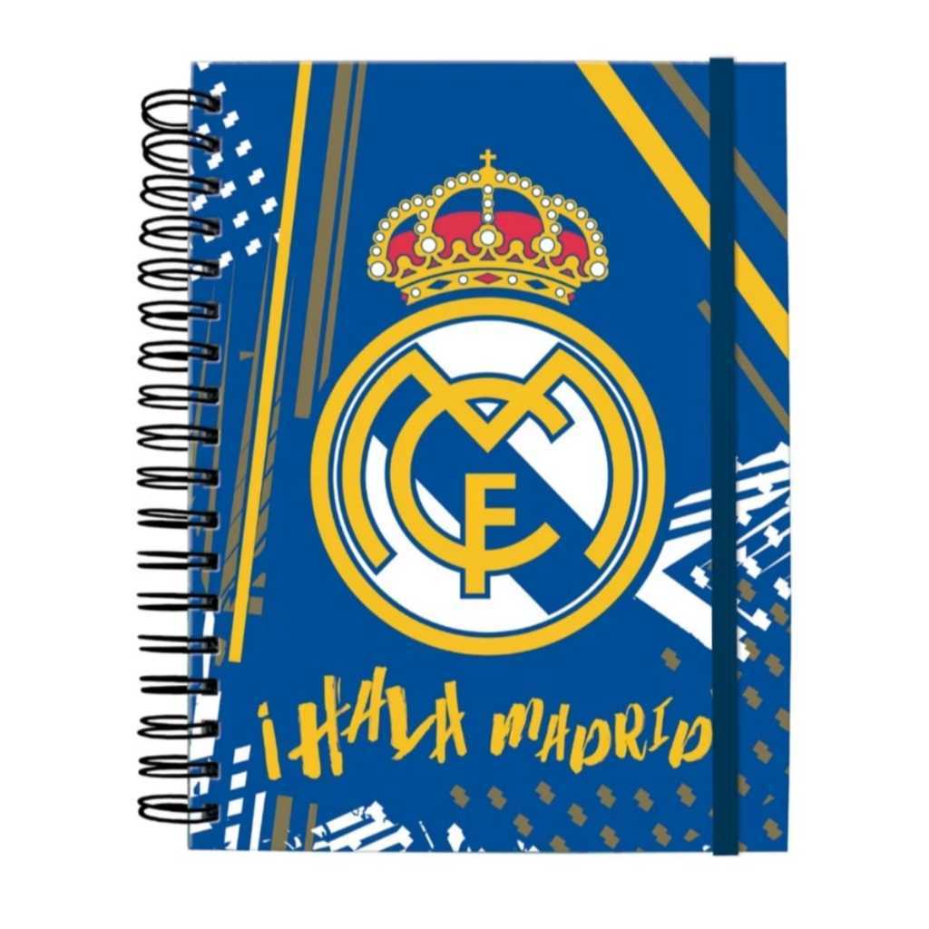 📝 Caderno Espiral Personagens – Real Madrid / Bob Esponja