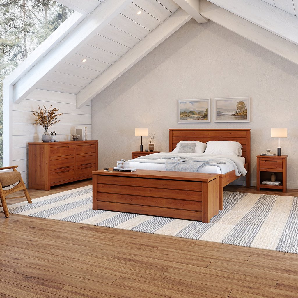 Cama De Casal Em Madeira Macica Madma  Garapa em Oferta na Shopee
