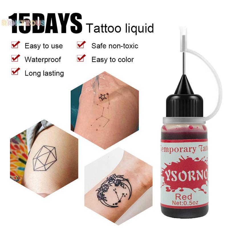 Rightrous Tinta De Tatuagem Multicolorida , Pigmento De Arte Corporal , Tintas De Beleza , Suprimentos , Pasta Líquida S