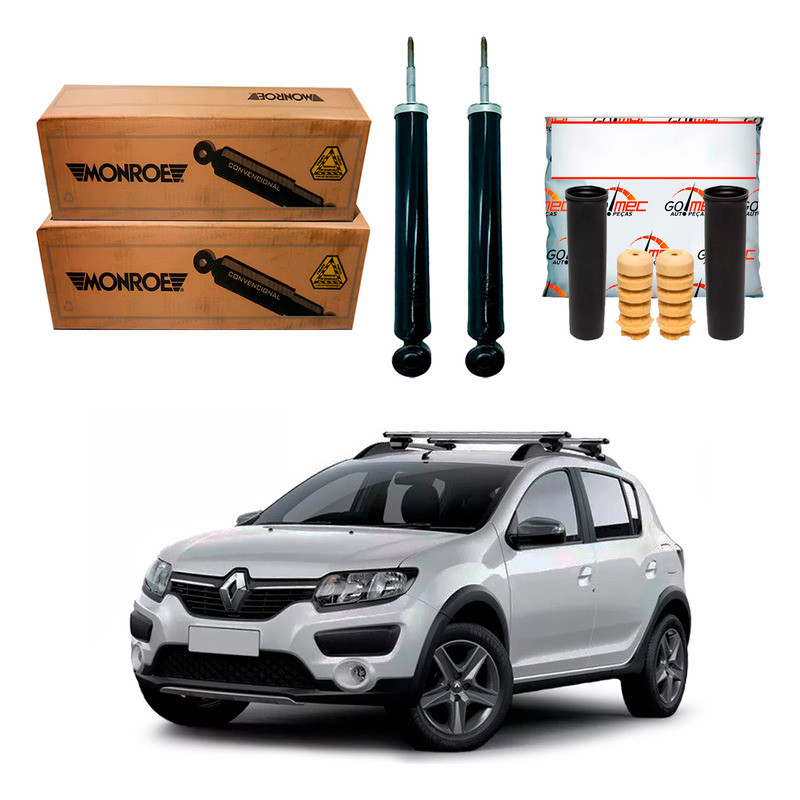 Kit Amortecedor Traseiro, Sandero Stepway 1.6 2014 A 2019