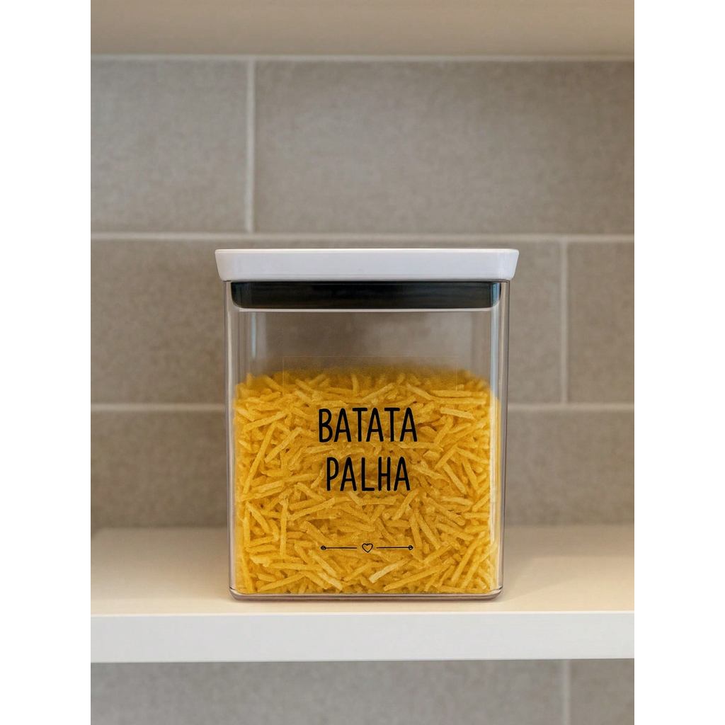 Pote Hermético Decorado para Batata Palha em Oferta na Shopee