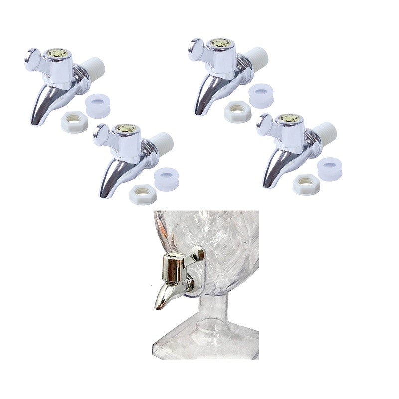 Kit 4 Torneiras de Reposição Plástica para Suqueira 2 e 3 Litros