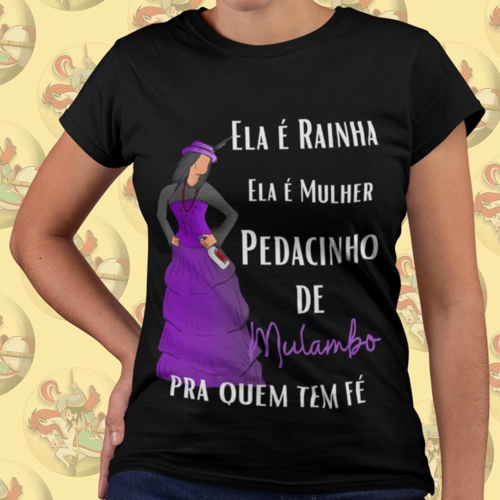 Camiseta Religiosa Umbanda Pomba Gira Maria Mulambo Premium Streetwear Algodão Estilo Oversized Básico Moderna