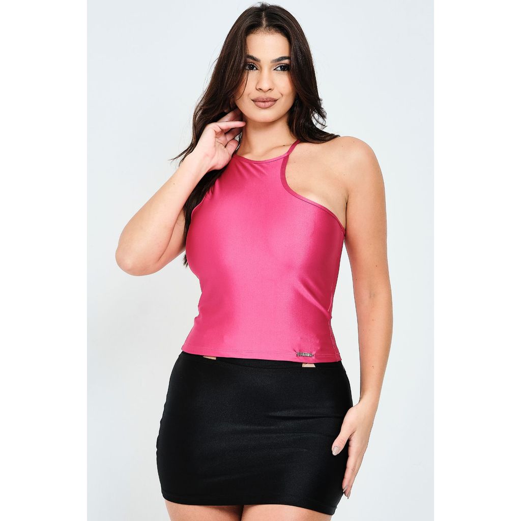 Regata Feminina Malha Alça Fina Planet Girls Rosa Escuro em Oferta na Shopee