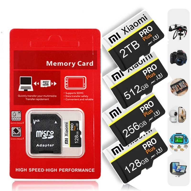 Cartão de Memória para Celular Micro SD TF 2TB 1TB 128GB C10 Adequado para Computador Tablet Câmera de Vigilância em Oferta na Shopee