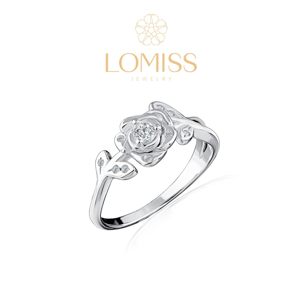 Anel Prata 925 Flor de Rosa Redondo Cravejado Com Zircônias - Feminino Jóias Aliança Romântico Lindo de Casamento Namoro em Oferta na Shopee