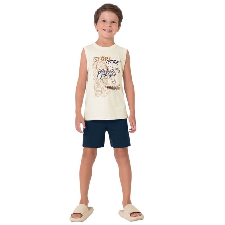 Pijama Infantil Menino Regata Estampado Malwee Kids 130585