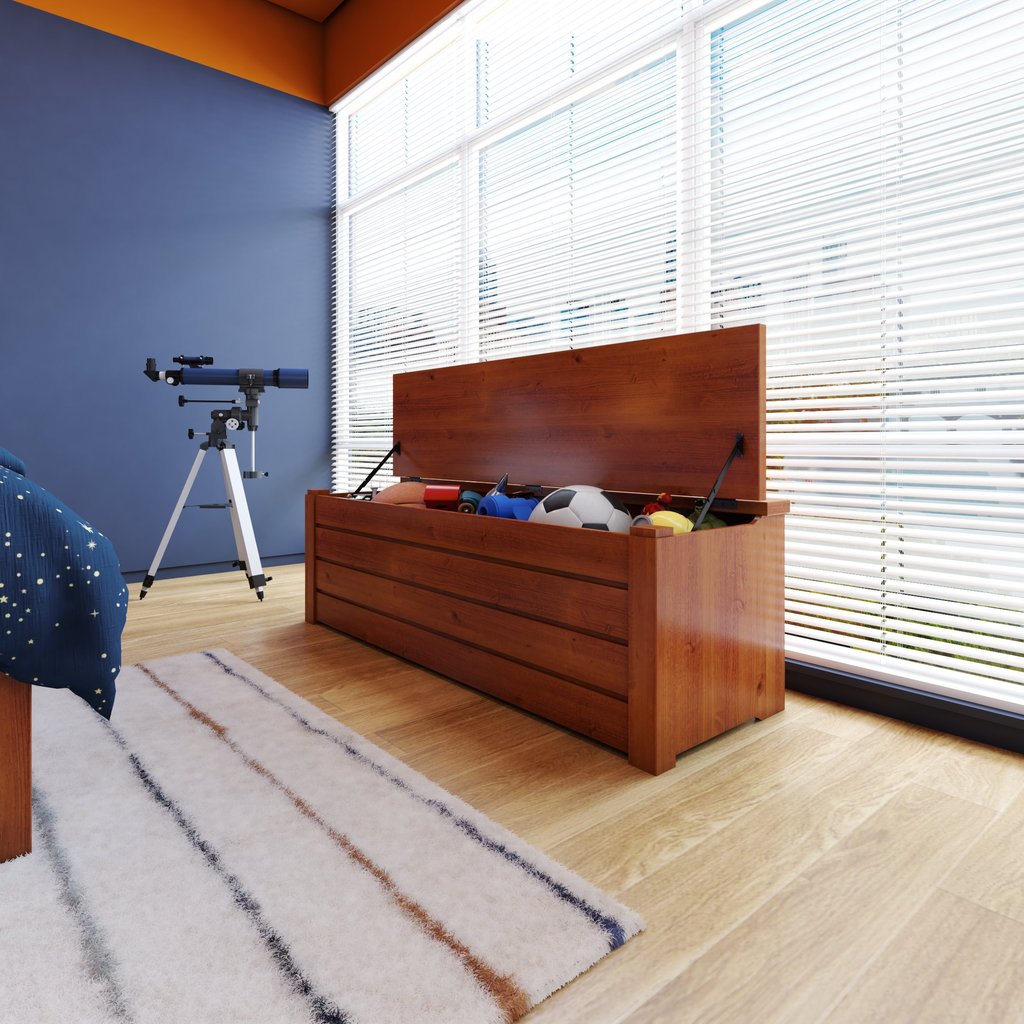 Baú de Madeira Maciça Madma  Garapa em Oferta na Shopee