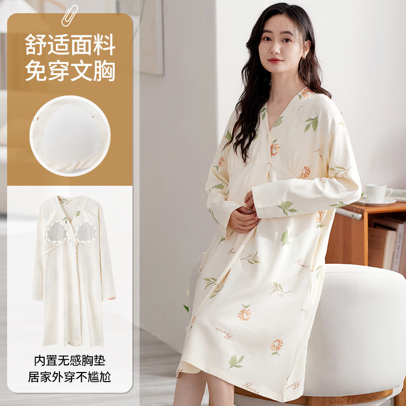 Xiyue atacado saia de confinamento primavera outono novo estilo algodão de manga comprida com almofada de peito fixa mul